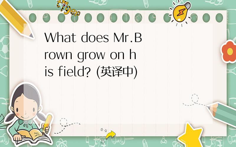 What does Mr.Brown grow on his field? (英译中)