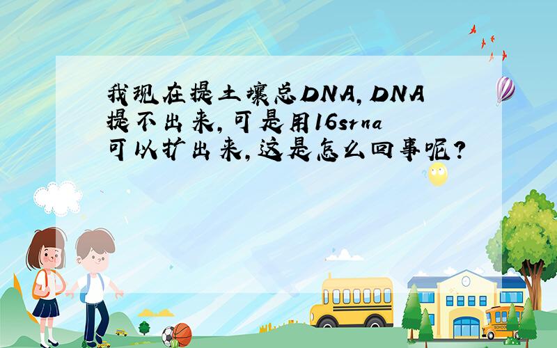 我现在提土壤总DNA,DNA提不出来,可是用16srna可以扩出来,这是怎么回事呢?