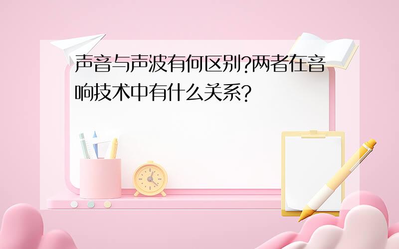 声音与声波有何区别?两者在音响技术中有什么关系?