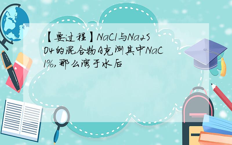 【要过程】NaCl与Na2SO4的混合物A克测其中NaCl%,那么溶于水后