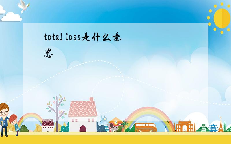 total loss是什么意思