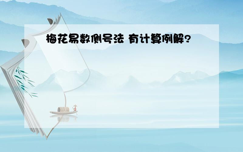 梅花易数侧号法 有计算例解?