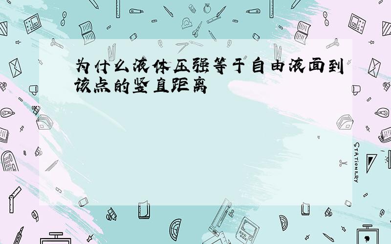 为什么液体压强等于自由液面到该点的竖直距离