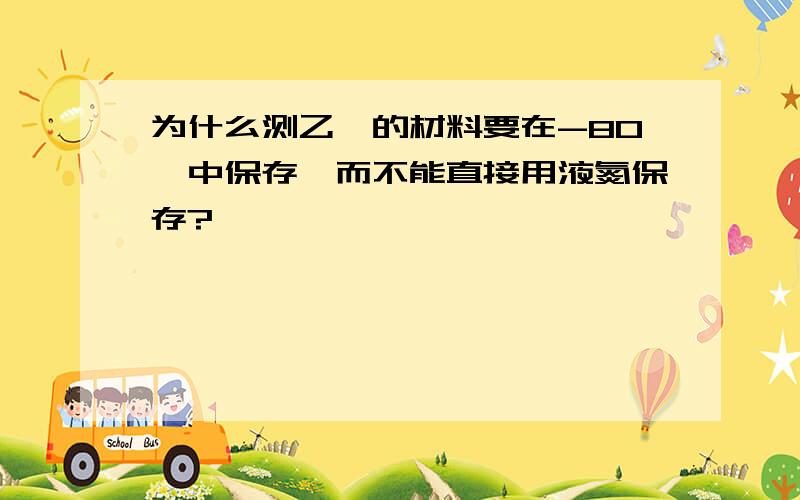 为什么测乙烯的材料要在-80°中保存,而不能直接用液氮保存?