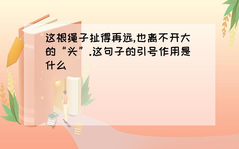 这根绳子扯得再远,也离不开大的“头”.这句子的引号作用是什么