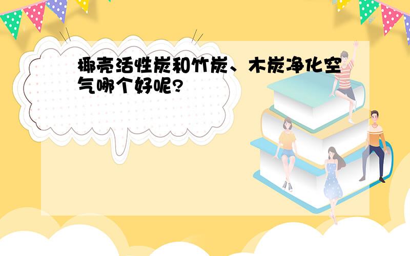 椰壳活性炭和竹炭、木炭净化空气哪个好呢?