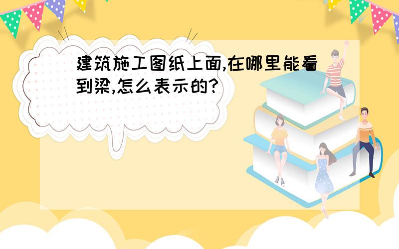 建筑施工图纸上面,在哪里能看到梁,怎么表示的?