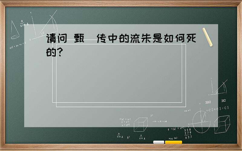 请问 甄嬛传中的流朱是如何死的?