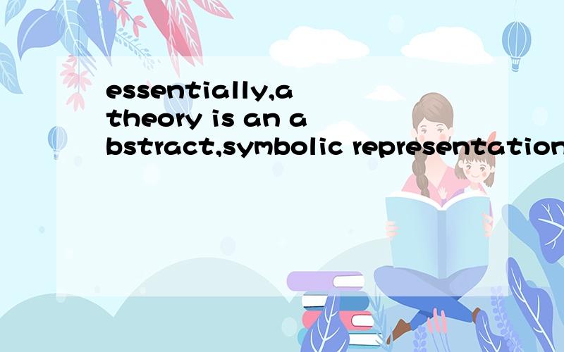 essentially,a theory is an abstract,symbolic representation