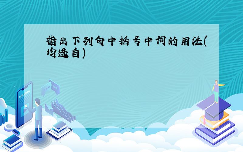 指出下列句中括号中词的用法(均选自)