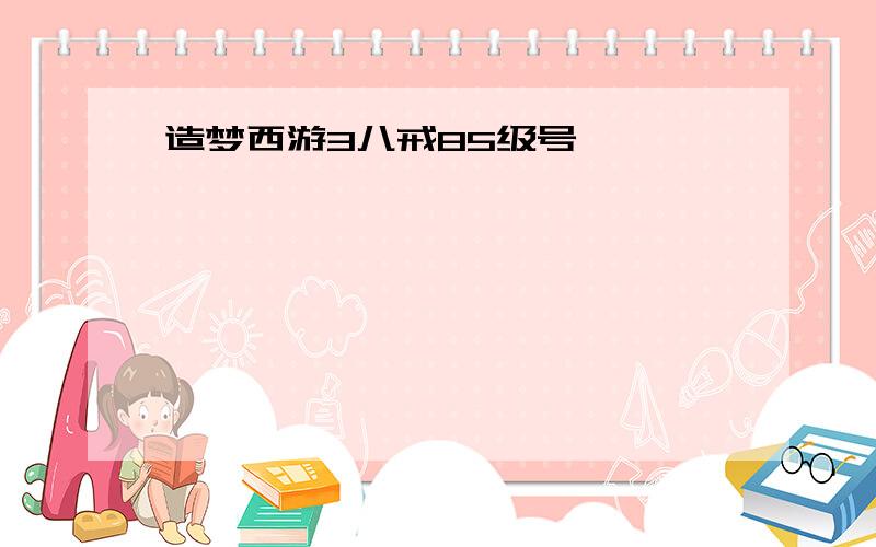 造梦西游3八戒85级号