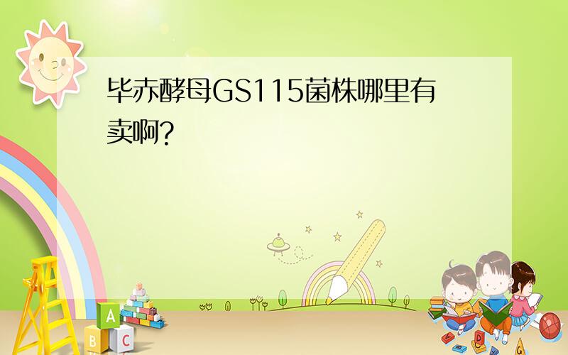 毕赤酵母GS115菌株哪里有卖啊?