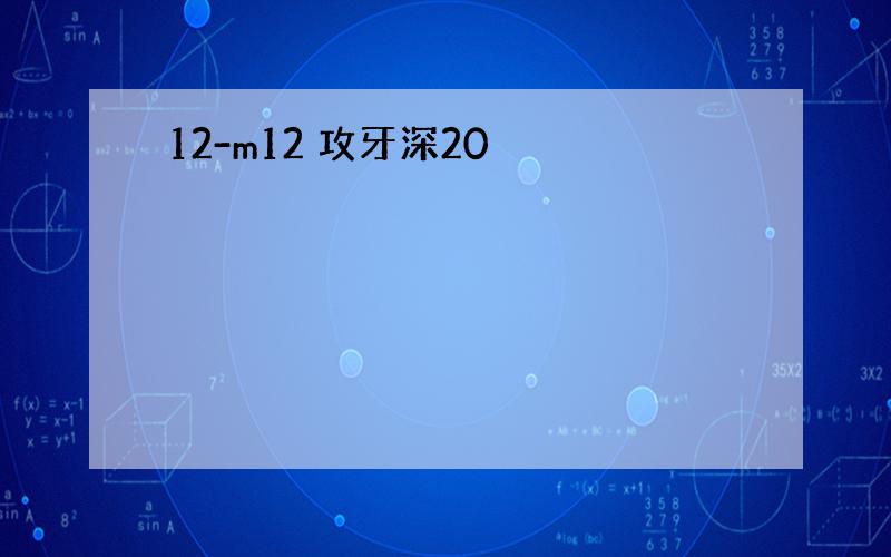 12-m12 攻牙深20