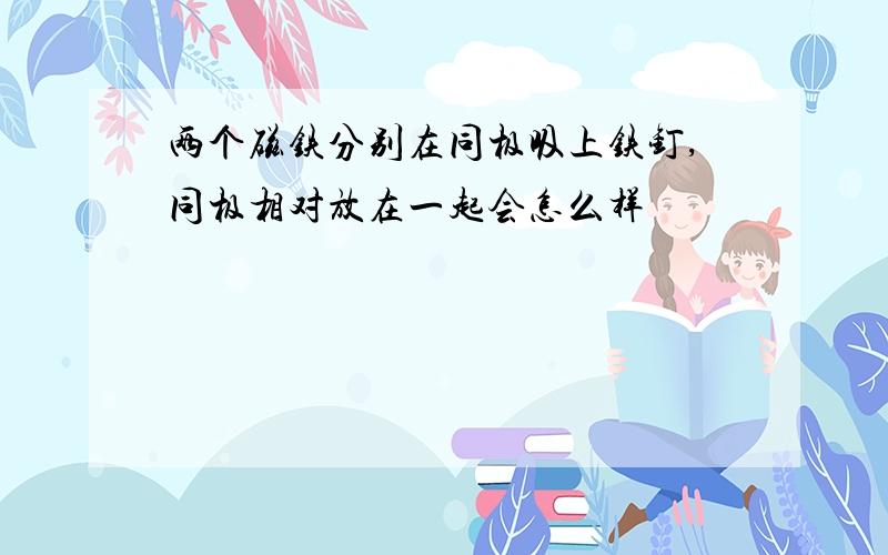 两个磁铁分别在同极吸上铁钉,同极相对放在一起会怎么样