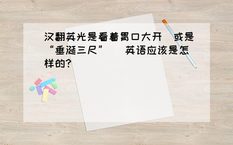 汉翻英光是看着胃口大开（或是“垂涎三尺”） 英语应该是怎样的?