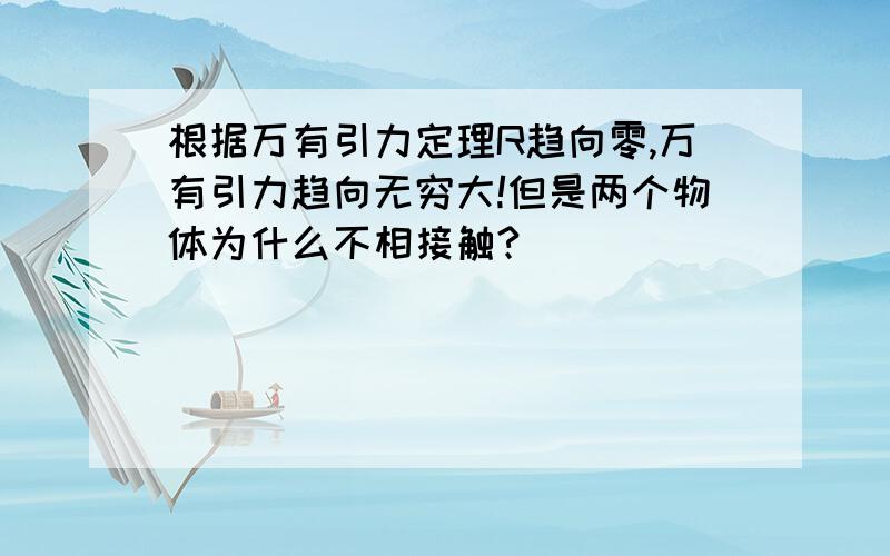 根据万有引力定理R趋向零,万有引力趋向无穷大!但是两个物体为什么不相接触?