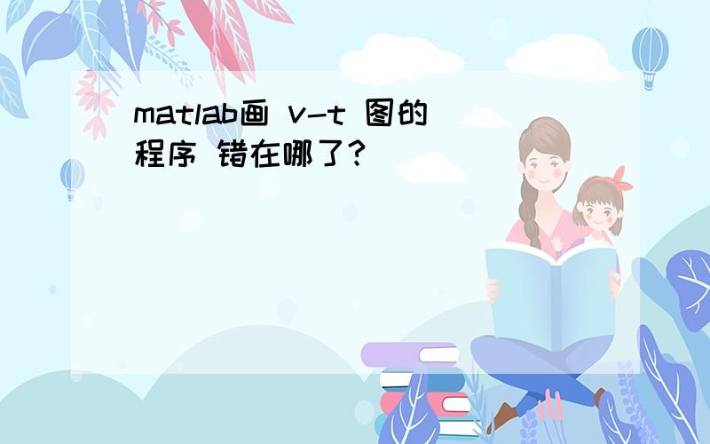 matlab画 v-t 图的程序 错在哪了?