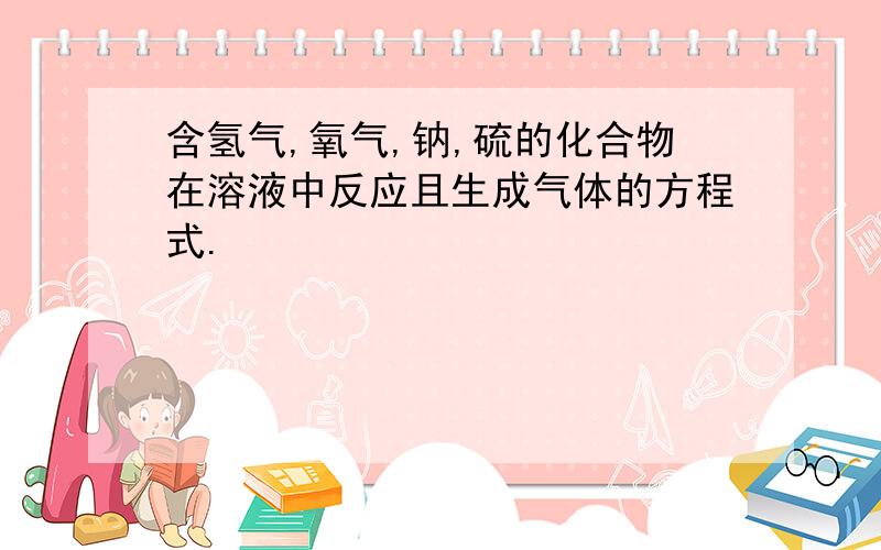 含氢气,氧气,钠,硫的化合物在溶液中反应且生成气体的方程式.