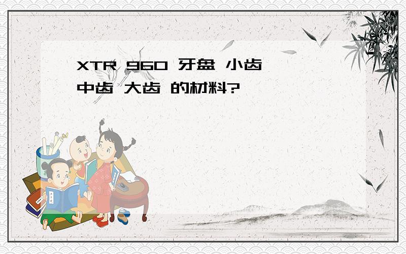 XTR 960 牙盘 小齿 中齿 大齿 的材料?