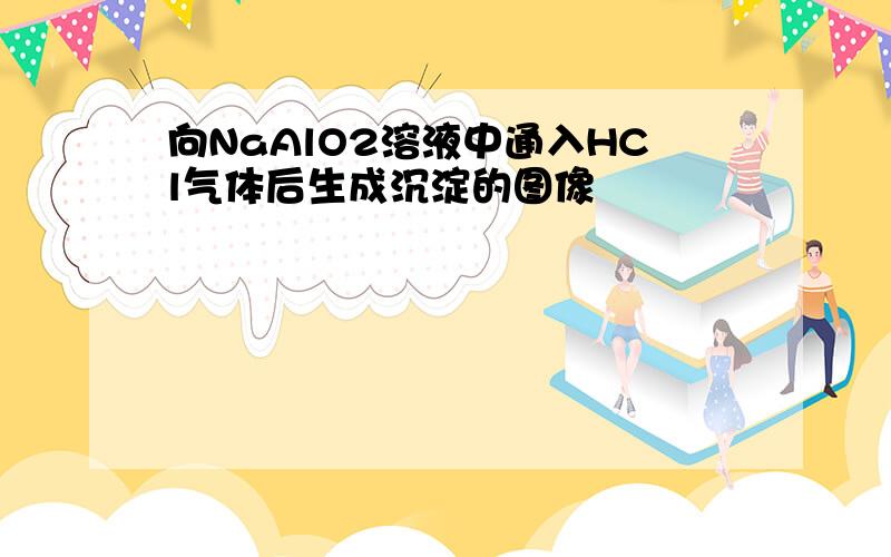 向NaAlO2溶液中通入HCl气体后生成沉淀的图像