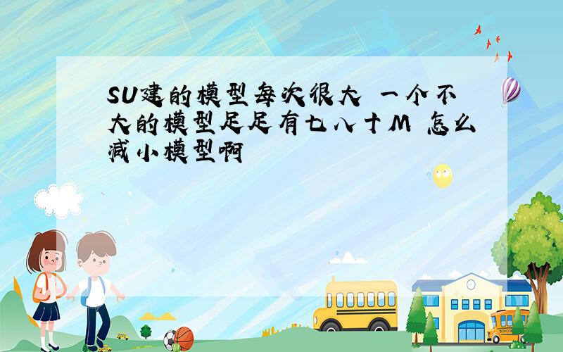 SU建的模型每次很大 一个不大的模型足足有七八十M 怎么减小模型啊