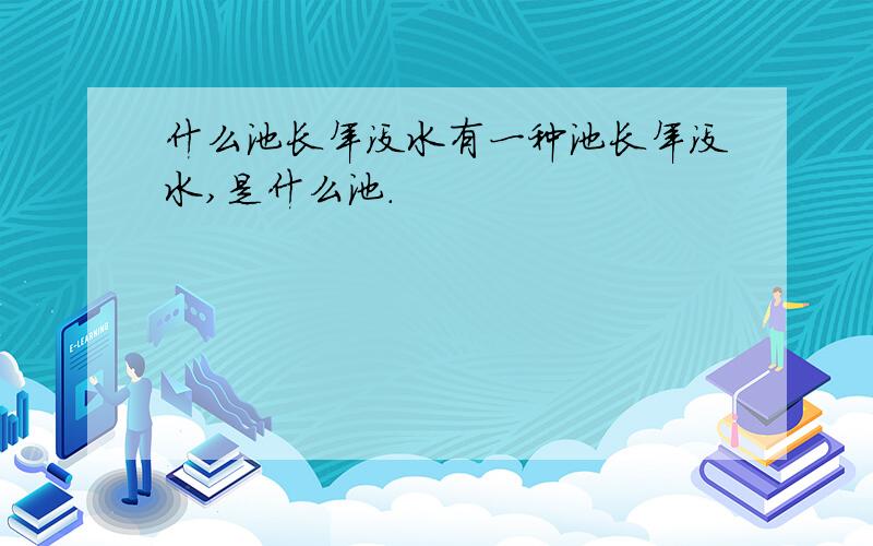 什么池长年没水有一种池长年没水,是什么池.