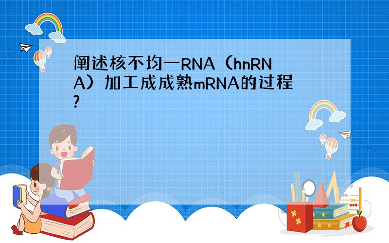 阐述核不均一RNA（hnRNA）加工成成熟mRNA的过程?