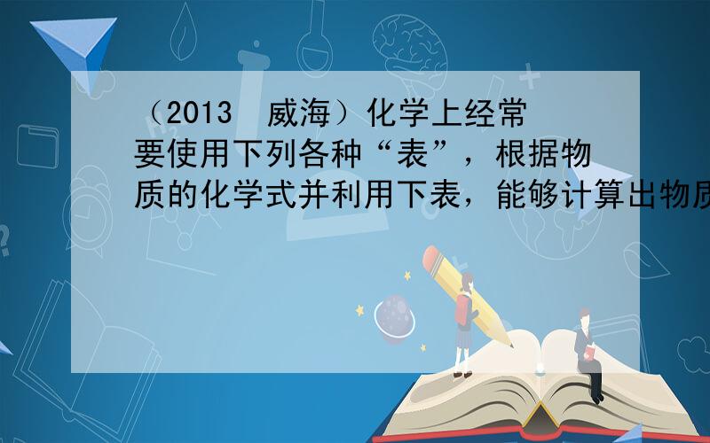 （2013•威海）化学上经常要使用下列各种“表”，根据物质的化学式并利用下表，能够计算出物质的相对分子质量的是（　　）