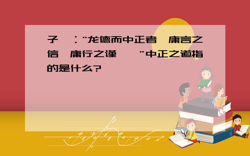 子曰：“龙德而中正者,庸言之信,庸行之谨……”中正之道指的是什么?