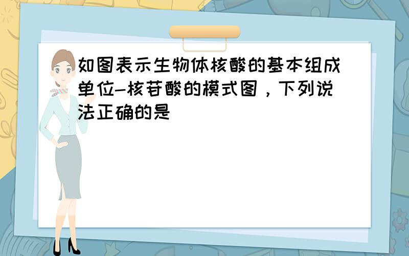 如图表示生物体核酸的基本组成单位-核苷酸的模式图，下列说法正确的是（　　）