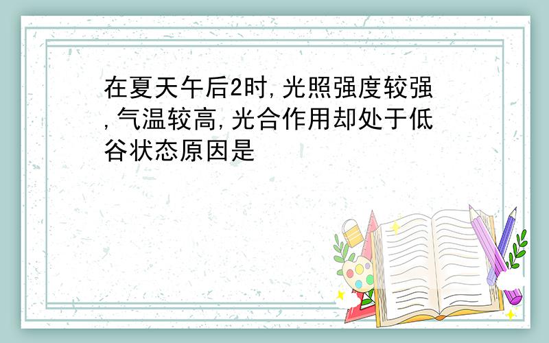 在夏天午后2时,光照强度较强,气温较高,光合作用却处于低谷状态原因是