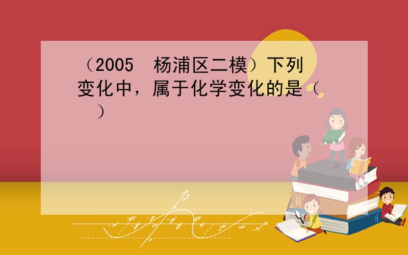 （2005•杨浦区二模）下列变化中，属于化学变化的是（　　）