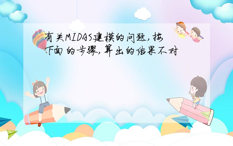 有关MIDAS建模的问题,按下面的步骤,算出的结果不对