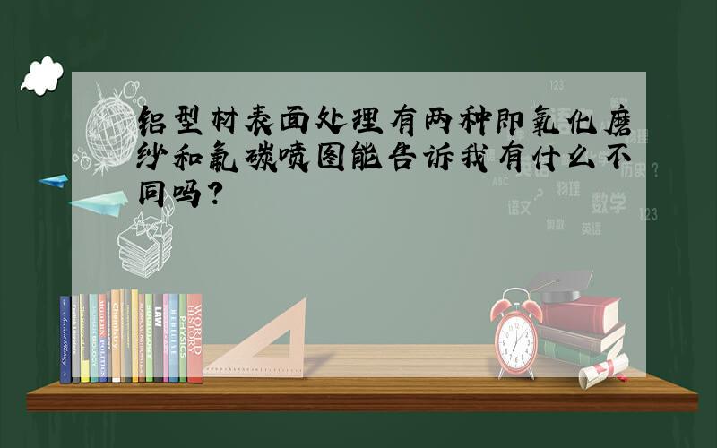 铝型材表面处理有两种即氧化磨纱和氟碳喷图能告诉我有什么不同吗?