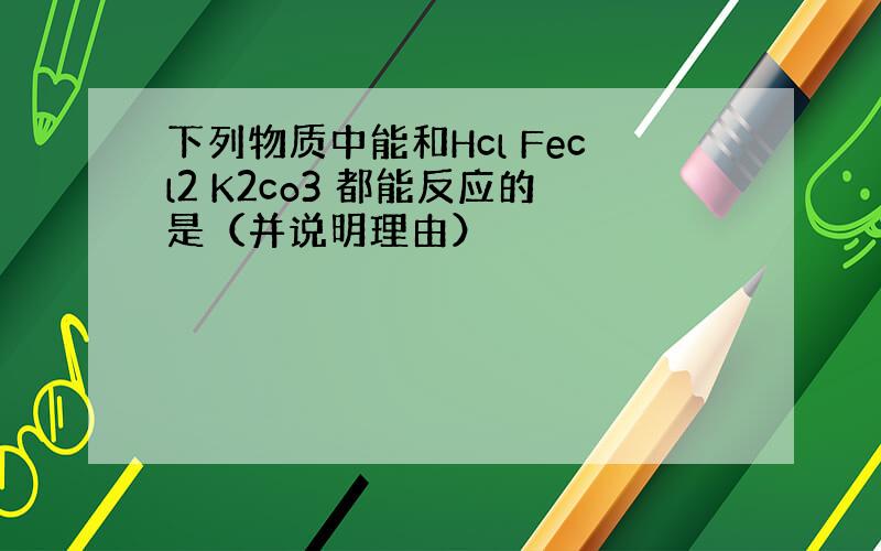 下列物质中能和Hcl Fecl2 K2co3 都能反应的是（并说明理由）