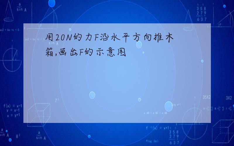 用20N的力F沿水平方向推木箱,画出F的示意图