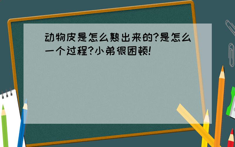 动物皮是怎么熟出来的?是怎么一个过程?小弟很困顿!