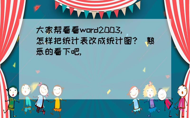 大家帮看看word2003,怎样把统计表改成统计图?　熟悉的看下吧,