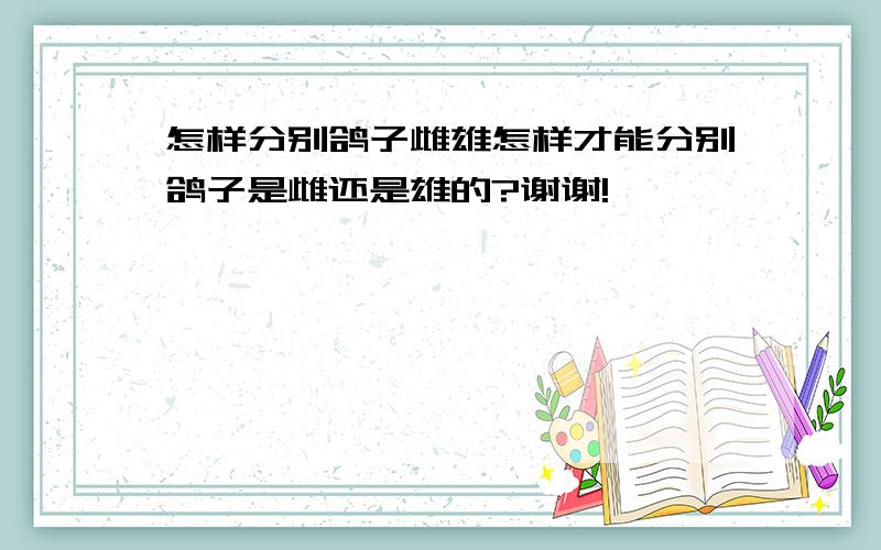 怎样分别鸽子雌雄怎样才能分别鸽子是雌还是雄的?谢谢!