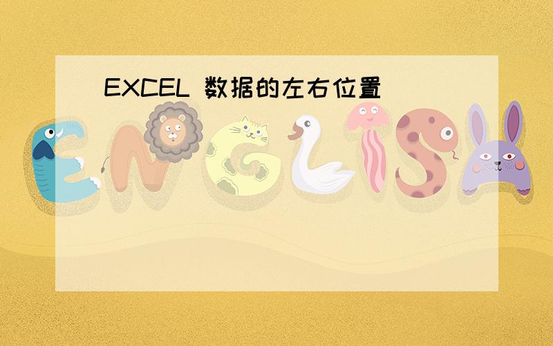 EXCEL 数据的左右位置