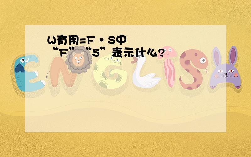 W有用=F•S中“F”“S”表示什么?