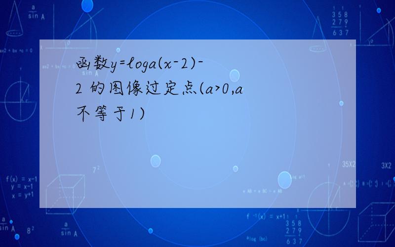 函数y=loga(x-2)-2 的图像过定点(a>0,a不等于1)