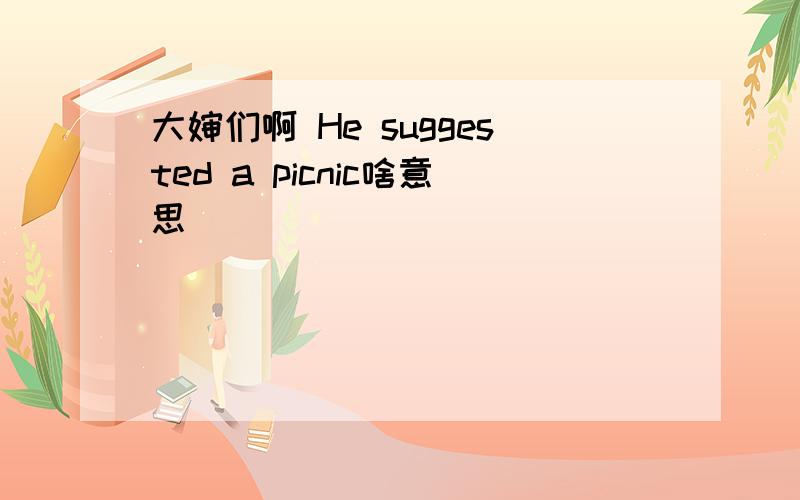 大婶们啊 He suggested a picnic啥意思