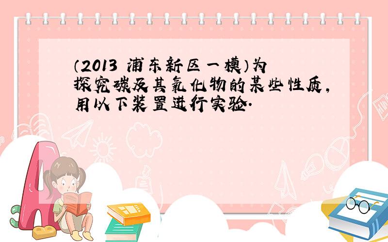 （2013•浦东新区一模）为探究碳及其氧化物的某些性质，用以下装置进行实验．