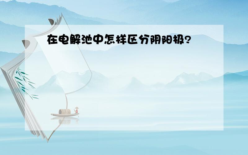 在电解池中怎样区分阴阳极?