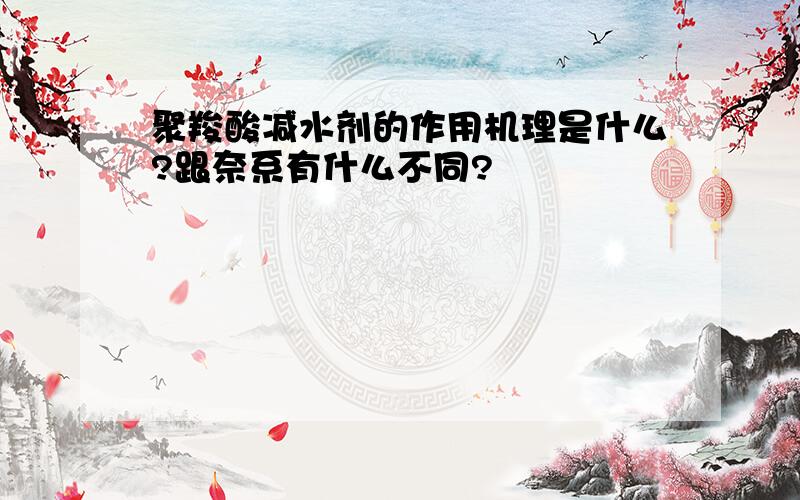 聚羧酸减水剂的作用机理是什么?跟奈系有什么不同?