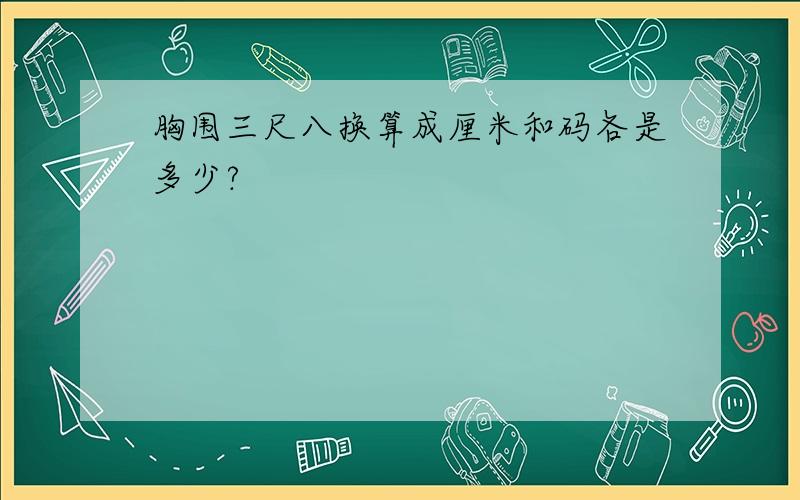 胸围三尺八换算成厘米和码各是多少?