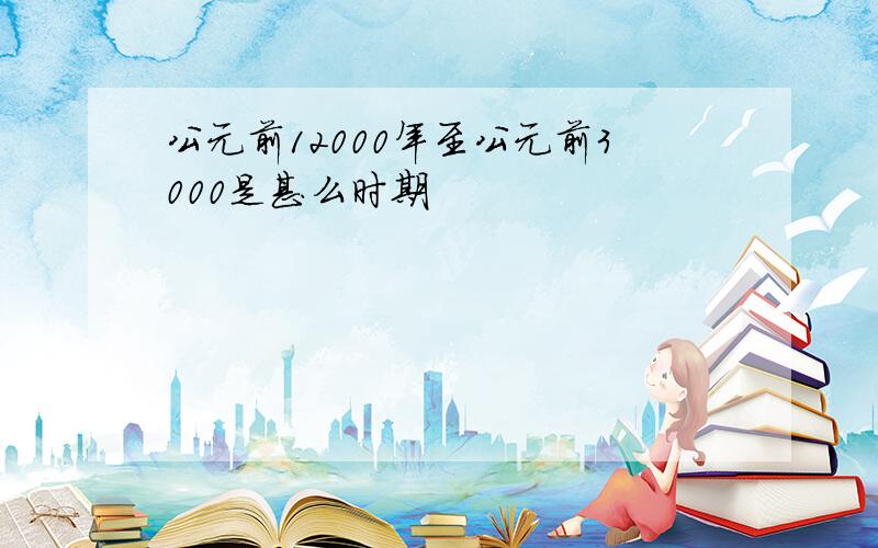 公元前12000年至公元前3000是甚么时期