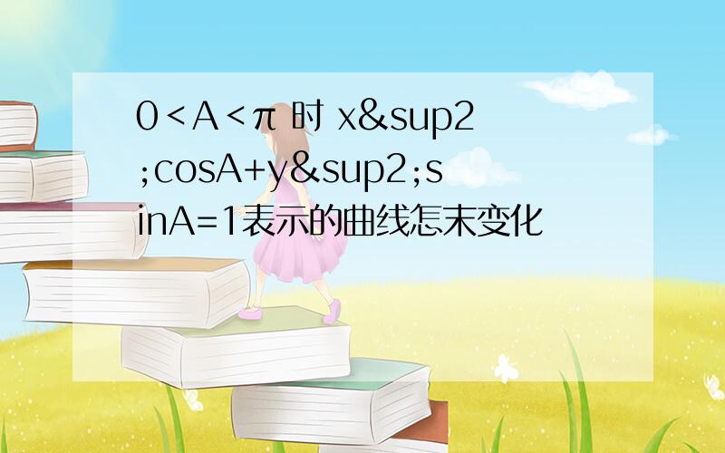 0＜A＜π 时 x²cosA+y²sinA=1表示的曲线怎末变化