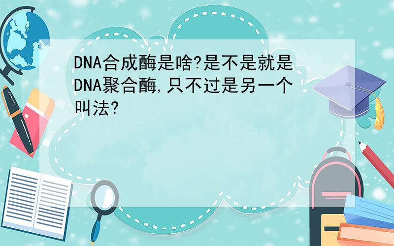 DNA合成酶是啥?是不是就是DNA聚合酶,只不过是另一个叫法?